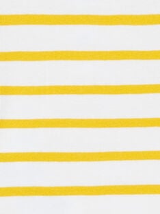 Body bianco e giallo a righe in cotone neonato LUNOBOD / 21SG10L1BOD000
