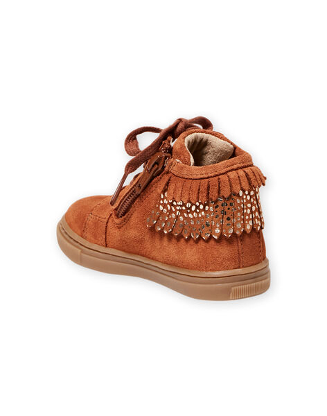 Sneakers cammello a frange neonata MIBASFRANGE / 21XK3751D3F804