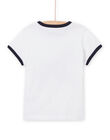 T-shirt bianca motivo zebrato bambino NOSOTI / 22S902Q1TMC000
