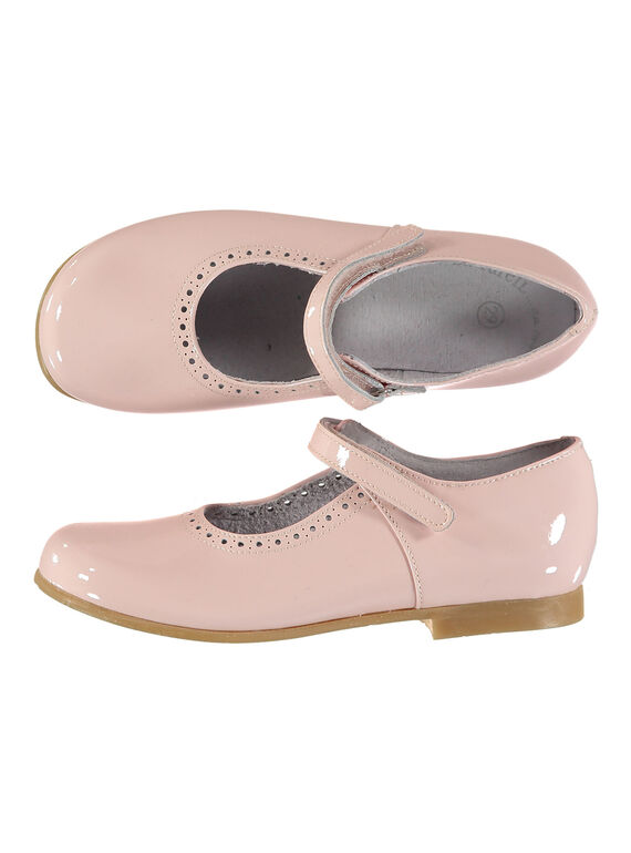 Scarpe baby da città in pelle verniciata bambina FFBABSONIA / 19SK35C1D13030