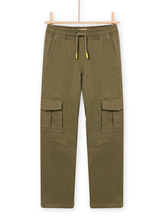 Pantaloni multitasche kaki bambino NOJOPAMAT2 / 22S90263PAN604