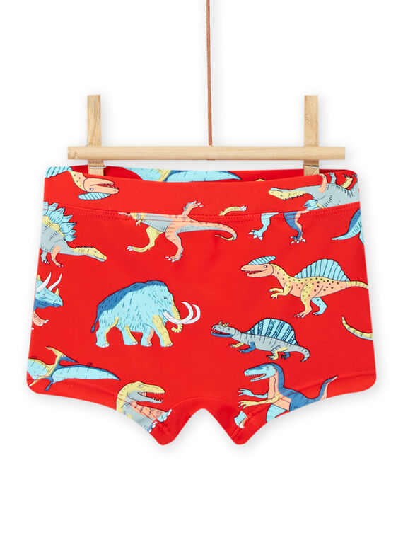 Costume da bagno rosso aranciato con stampa dinosauri neonato NYUMER2EX2 / 22SI10LAMAIF527
