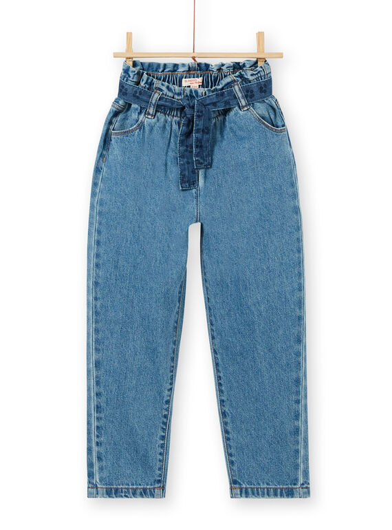 Jeans paper bag e cintura blu in cotone LABLEJEAN / 21S901J1JEAP274
