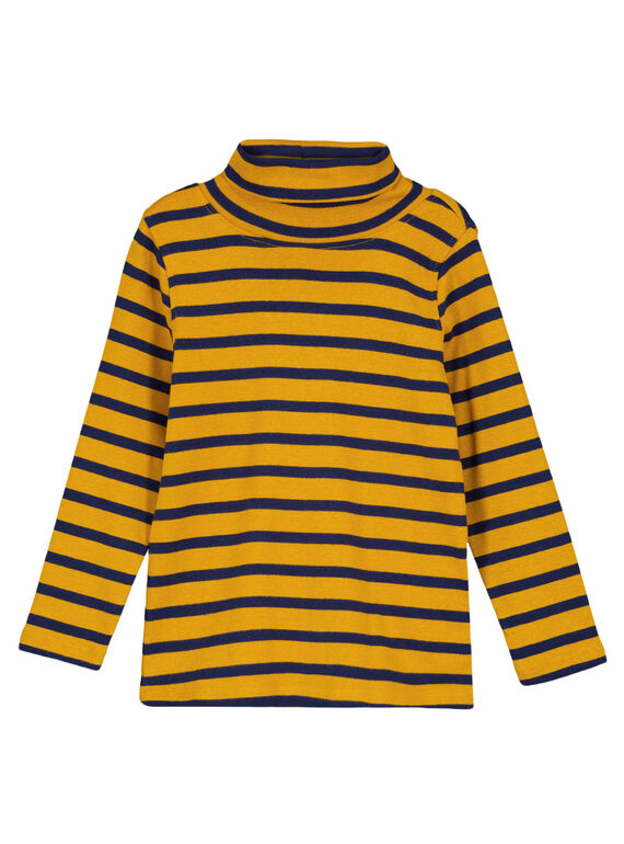 Dolcevita a costine Ocra e a righe grigie GOJOSOUP3 / 19W902L4D3BB107