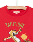 T-shirt rossa con motivo tigre con surf bambino NOJOTI6 / 22S902C2TMCF524