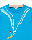 T-shirt a maniche corte blu con motivo surfista bambino NOWATI2 / 22S902V6TMCC221