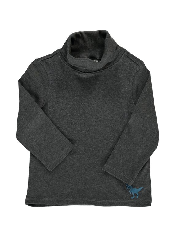 Boys' grey polo neck DOJOSOUP4 / 18W902J4D3B944
