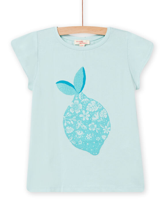 T-shirt maniche corte verde acqua bambina NAJOTI5 / 22S90173TMC614