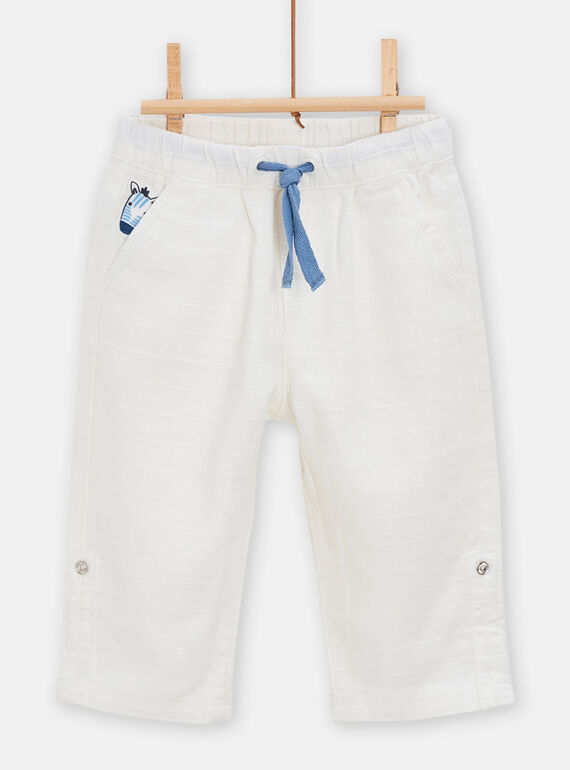 Pantaloni bianchi neonato TUPOPAN2 / 24SG10M2PAN000