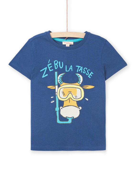 T-shirt maniche corte navy bambino LOJOTI10 / 21S902F2TMC070