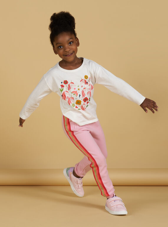 Pantaloni imbottiti rosa a righe con glitter bambina : acquisto online -  Pantaloni, Jeans, Pantaloni sportivi