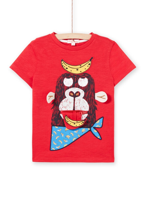 T-shirt rossa e gialla bambino LOVITI3 / 21S902U3TMC505