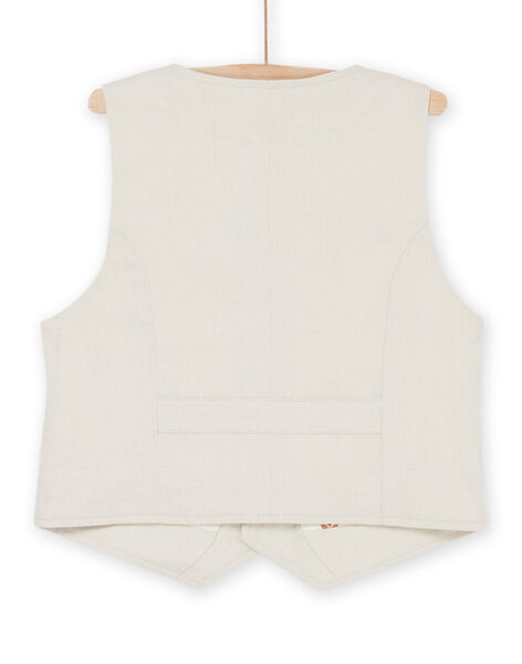 Gilet corda in lino ROSOGIL / 23S90221GSM811