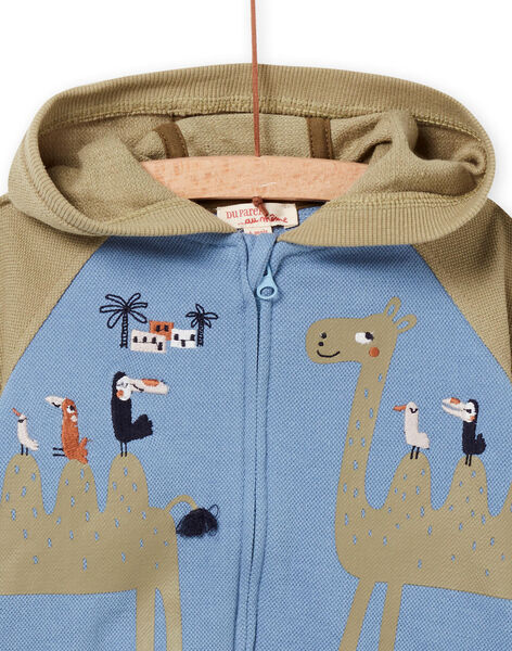 Cardigan blu ghiaccio e verde neonato NUSANGIL / 22SG10S1GIL219