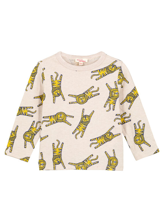 T-shirt con Stampa Ecrù Melange GOMUTEE4 / 19W902F4TMLA011