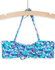 Top e slip bikini turchese con stampa a fiori RYABIK3 / 23SI01R4MAIC217