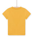 T-shirt gialla con motivo coccodrillo e bicicletta bambino NOJOTI5 / 22S902C4TMCB107