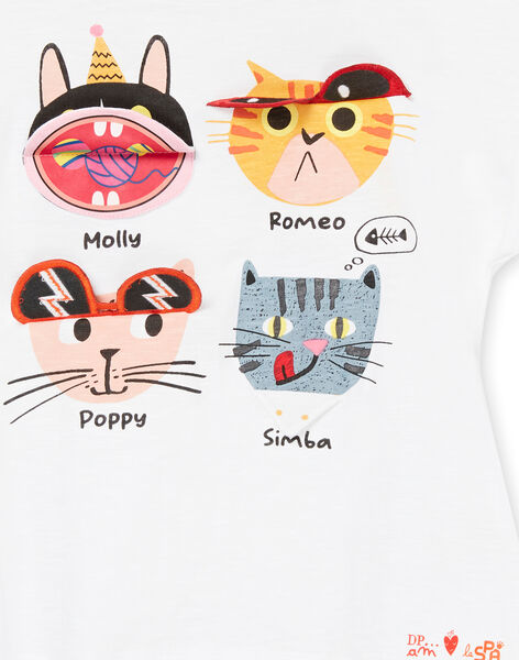 T-shirt a maniche corte con motivo gatti ROSPATI5 / 23S902P5TMC000