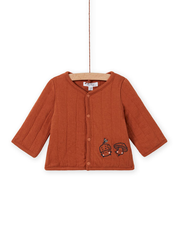 Cardigan maniche lunghe marrone nascita unisex MOU1GIL1 / 21WF0542GILI810