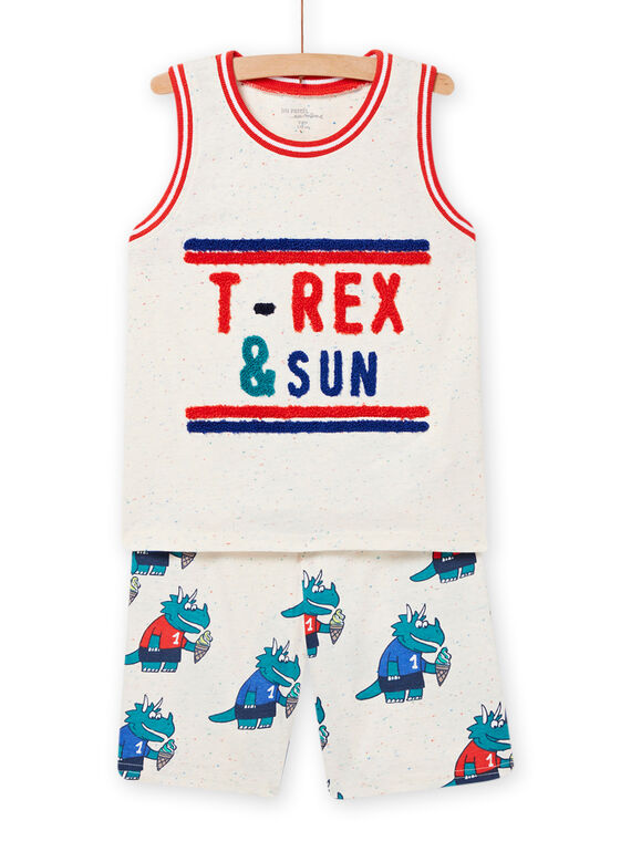 Set pigiama canotta e shorts ecrù bambino NEGOPYCREX / 22SH12H2PYJ003