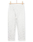 Pigiama t-shirt e pantaloni in velluto con stampa gatto PEFAPYJGER / 22WH1139PYJ001