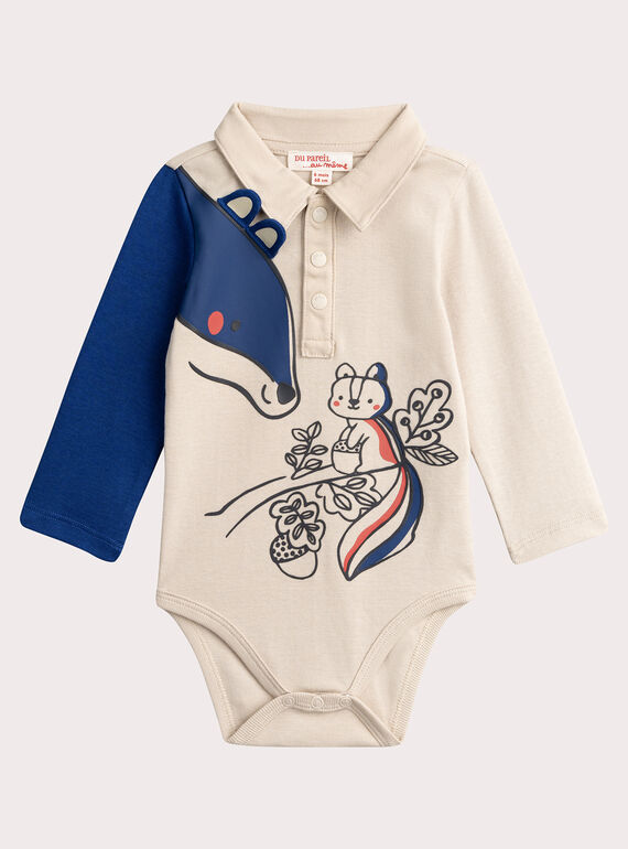 Body a maniche lunghe con animazione scoiattolo per bambino  VUROBOD / 24WG10P1BOD808