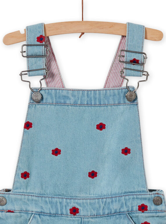 Abito salopette in jeans bambina LAHAROB1 / 21S901X2ROBP272