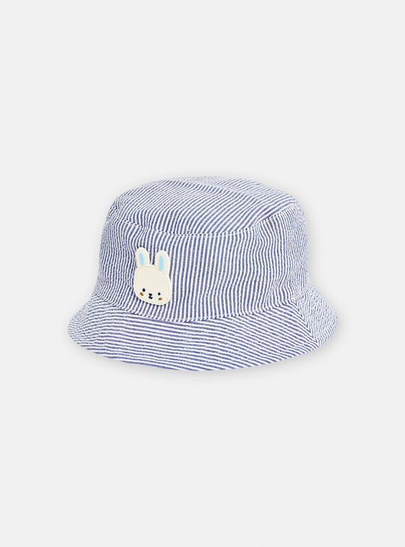 Cappello da pescatore blu a righe neonato TYUJA1BOB1 / 24SI10E2CHAC214