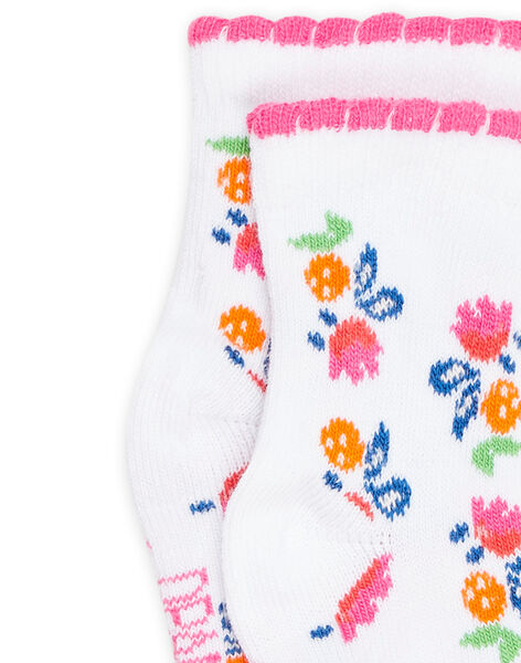 Calze bianche con stampa fiori RYIPOPSOQ / 23SI0992SOQ000