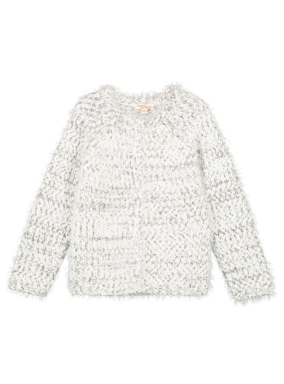 Cardigan maglia effetto piume con lurex GABLACAR2 / 19W901S1CAR001