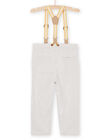 Pantaloni beige con bretelle amovibili RUNEOPAN / 23SG10O1PANI818
