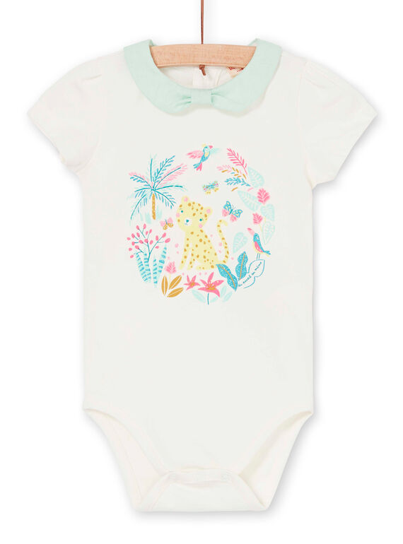 Body ecrù e verde acqua neonata LIVERBOD / 21SG09Q1BOD001