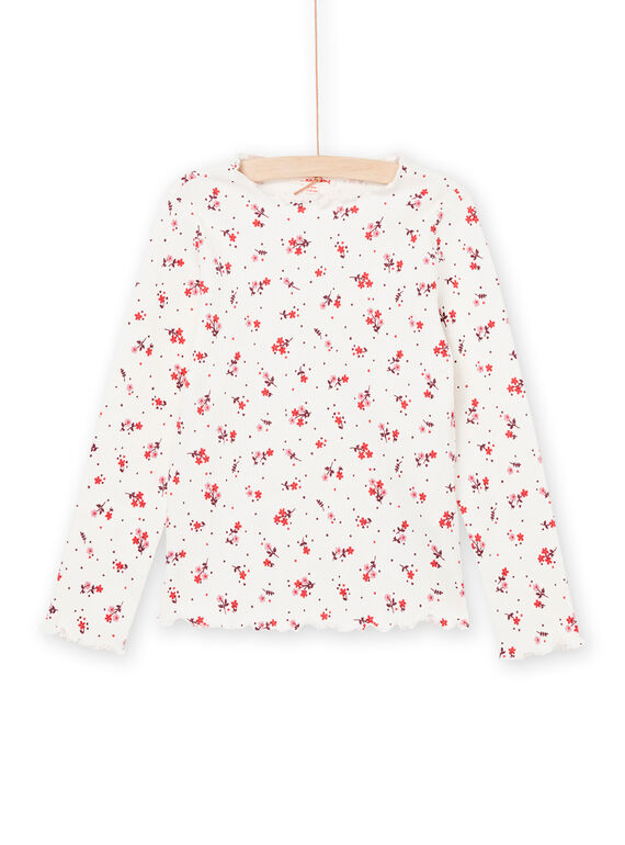 T-shirt maniche lunghe ecrù a coste PAJOUTEE4 / 22W901BDTML001