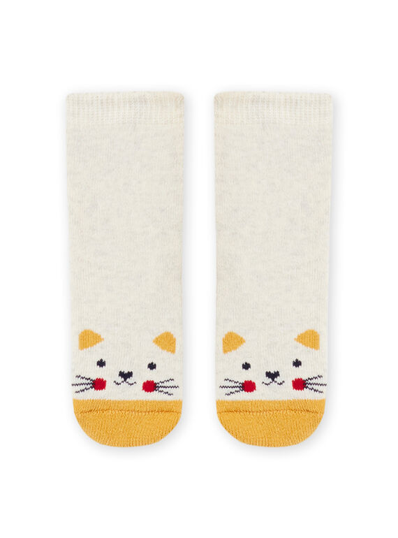 Calze beige melange motivo gatto neonata MYIJOSOQB2 / 21WI0916SOQA011