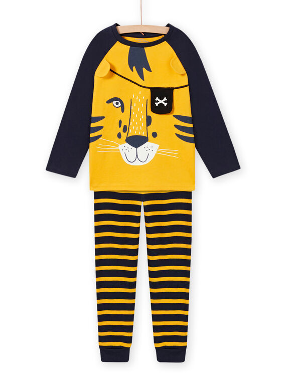 Pigiama con motivo tigre e dettagli fosforescenti bambino MEGOPYJLION / 21WH1281PYJB107