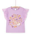 T-shirt lavanda con stampa zebrata RASOTI / 23S90121TMC326