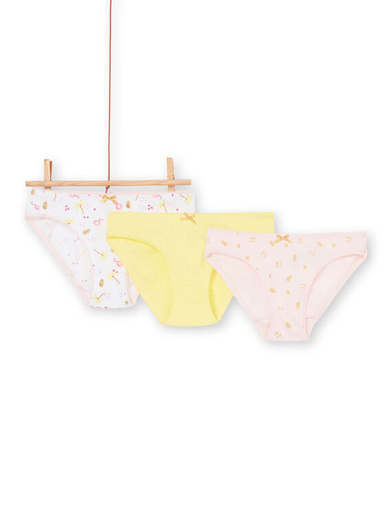 Set 3 slip rosa e gialli bambina LEFALOTJAU / 21SH11G1D5L000