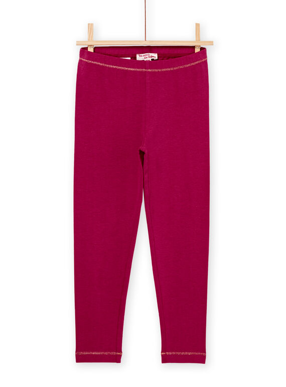 Leggings tinta unita prugna PYAJOLEG3 / 22WI01D5CAL709