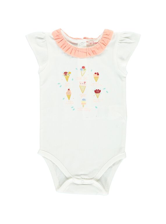 Baby girls' short-sleeved bodysuit CIBUBOD / 18SG09K1BOD001