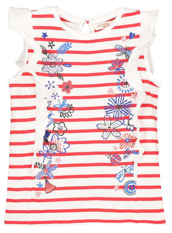 T-shirt maniche con volant bambina FATOTI1 / 19S901L2TMC099