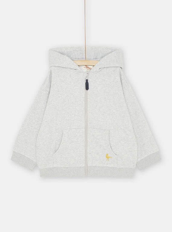 Pantaloni sportivi grigio melange con cappuccio bambino SOJOJOH2 / 23W902B4JGHJ922