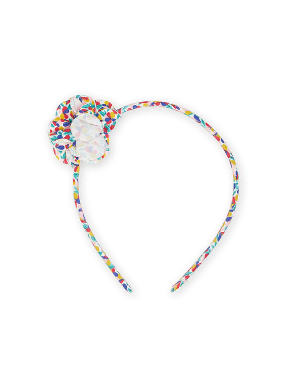Cerchietto multicolore con stampa a fiori bambina NYAJOSERR3 / 22SI0191TET001
