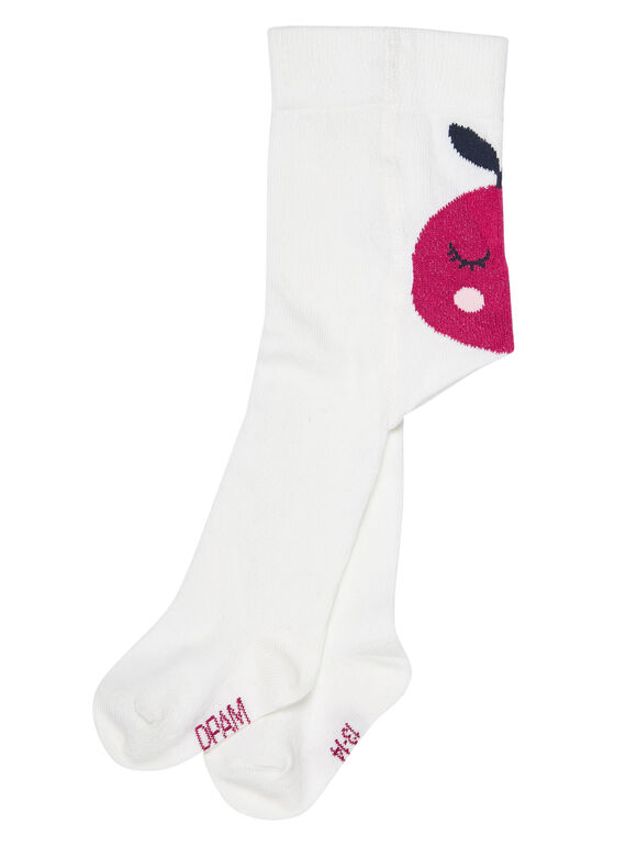 Collant neonata bianco con motivo sul retro JYIVICOL2 / 20SI09D2COL001