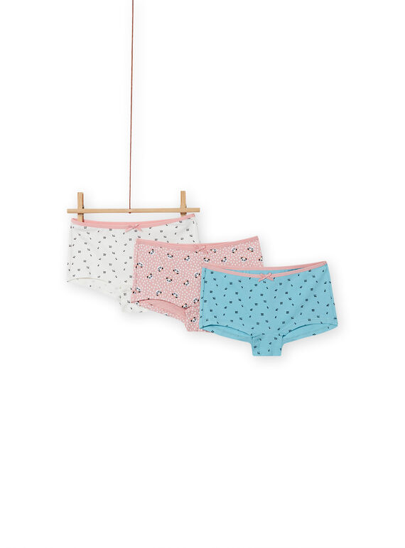 Set 3 culotte abbinate con stampa a fiori bambina MEFAHOTDA / 21WH11C1SHY303