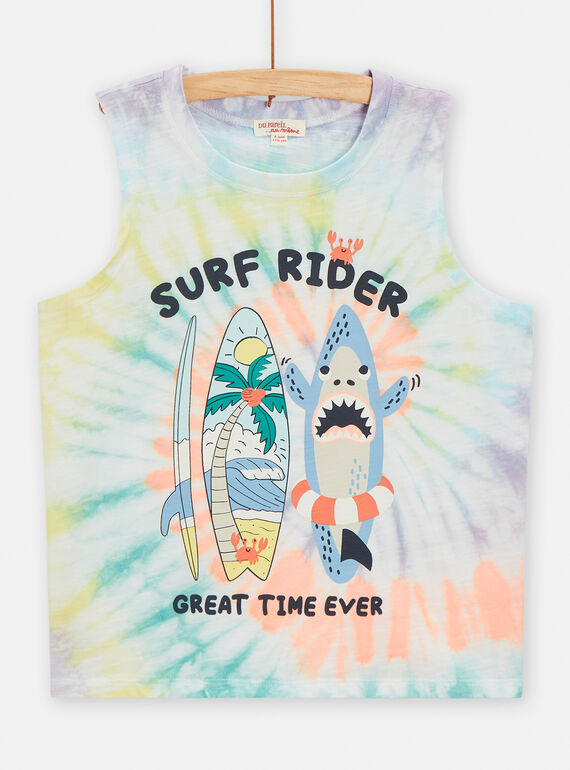 Canotta multicolore tie and dye bambino TORYDEB / 24S902U1DEB000