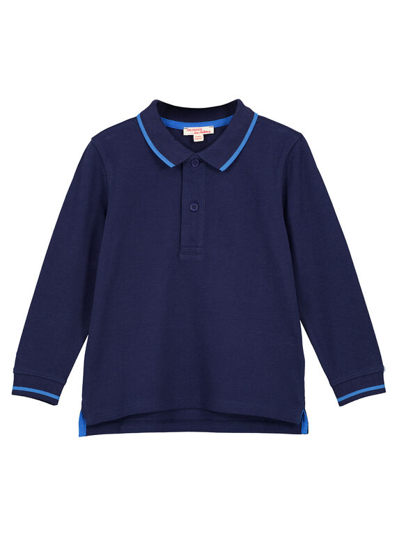 Polo Maniche Lunghe in Piqué Navy GOJOPOL1 / 19W90231D2D070