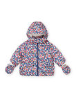 Piumino con stampa con cappuccio e muffole PIFLODOU / 22WG09F1D3EC220