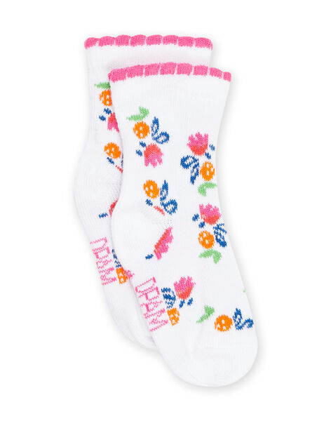 Calze bianche con stampa fiori RYIPOPSOQ / 23SI0992SOQ000