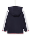 Giacca sportiva con cappuccio blu e grigio melange POJOJOH1 / 22W902D3JGH705