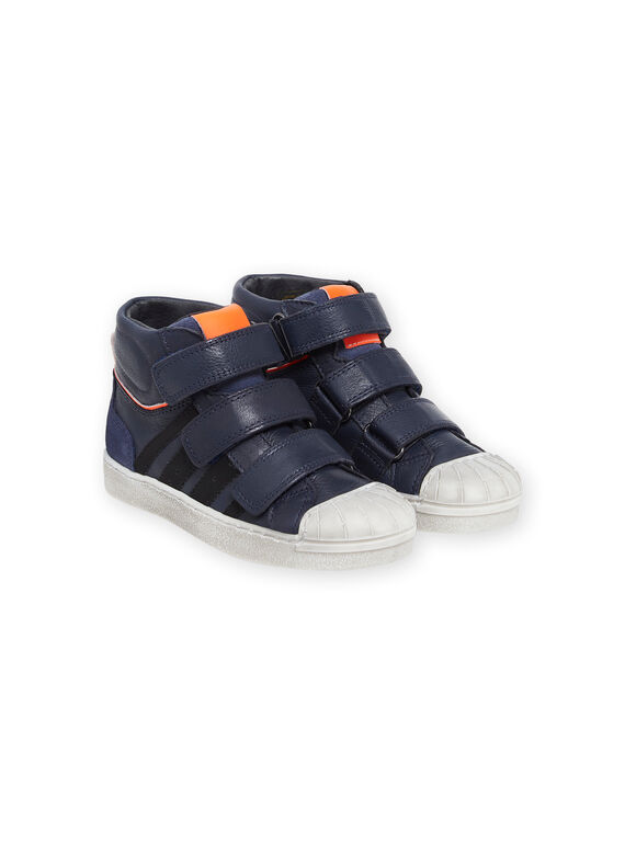 Sneakers alte in pelle navy POBASMAR / 22XK3672D3P070